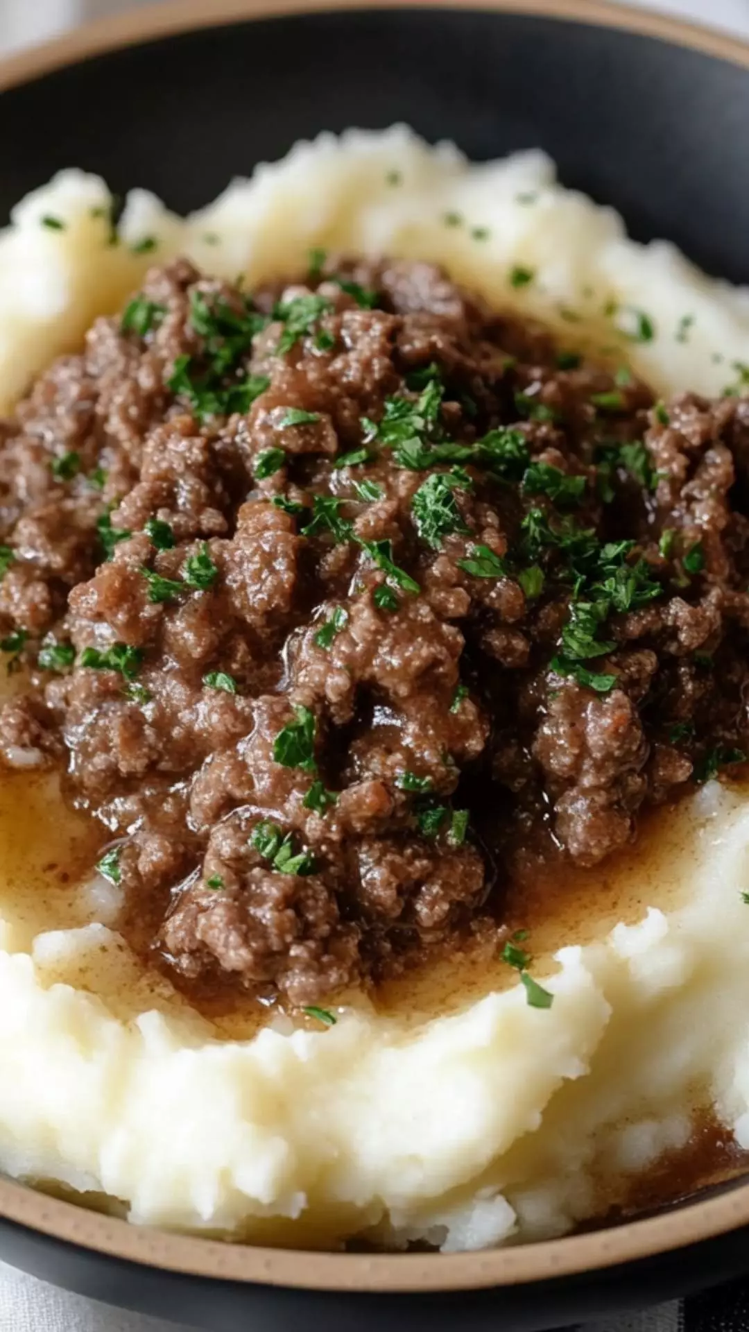 ground beef and mashed potato