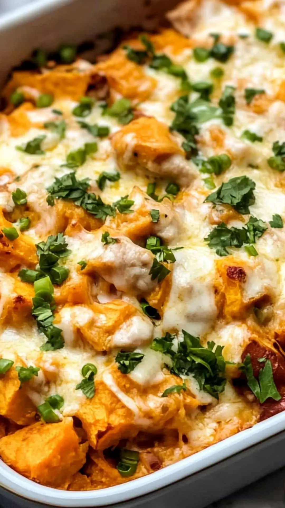Buffalo Chicken Sweet Potato Casserole recipe