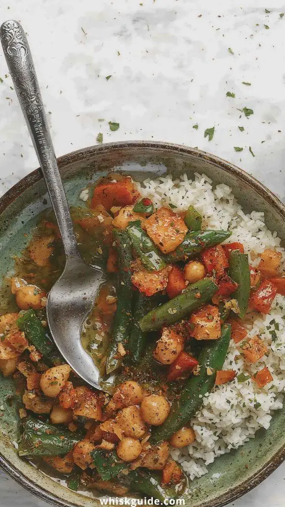 Healthy Sweet And Sour Chickpeas And Green Beans