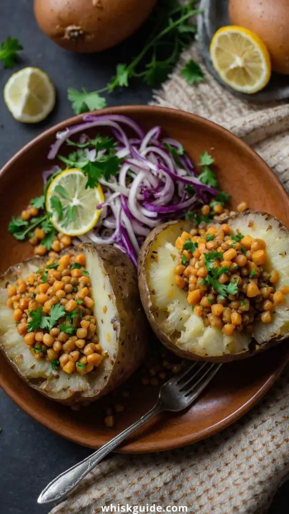 How to Make Baked Potatoes and Lentils How to Make Baked Potatoes and Lentils