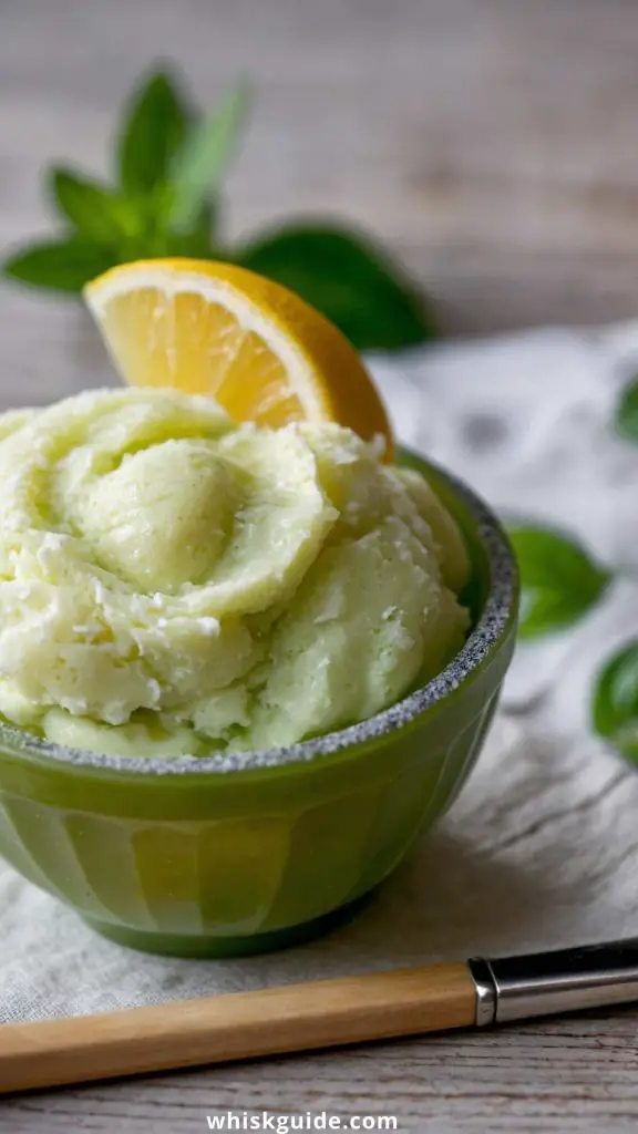 Meyer Lemon and Basil Sorbet Meyer Lemon and Basil Sorbet