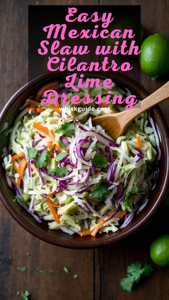 Easy Mexican Slaw with Cilantro Lime Dressing Easy Mexican Slaw with Cilantro Lime Dressing