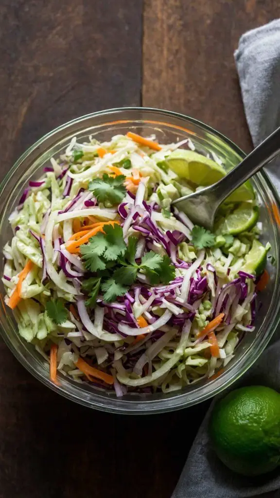 Easy Mexican Slaw with Cilantro Lime Dressing Recipe Easy Mexican Slaw with Cilantro Lime Dressing Recipe