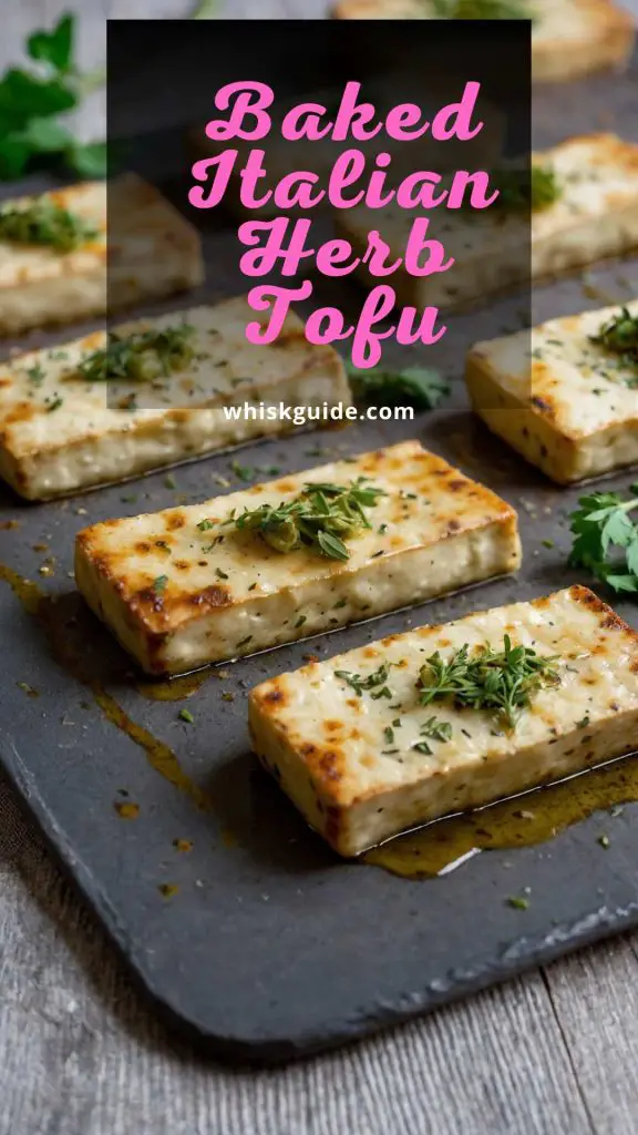 Baked Italian Herb Tofu Baked Italian Herb Tofu