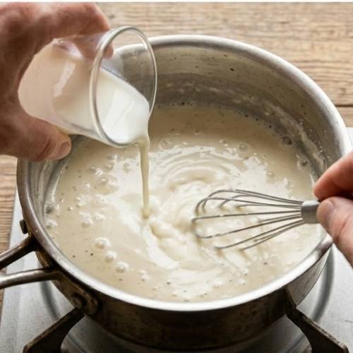 Step 2: Add the Milk Step 2: Add the Milk