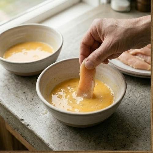 Step 3: Coat the Chicken Step 3: Coat the Chicken