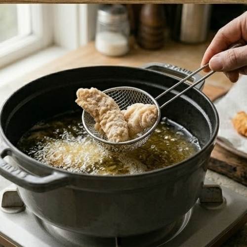 Step 4: Fry the Chicken Step 4: Fry the Chicken